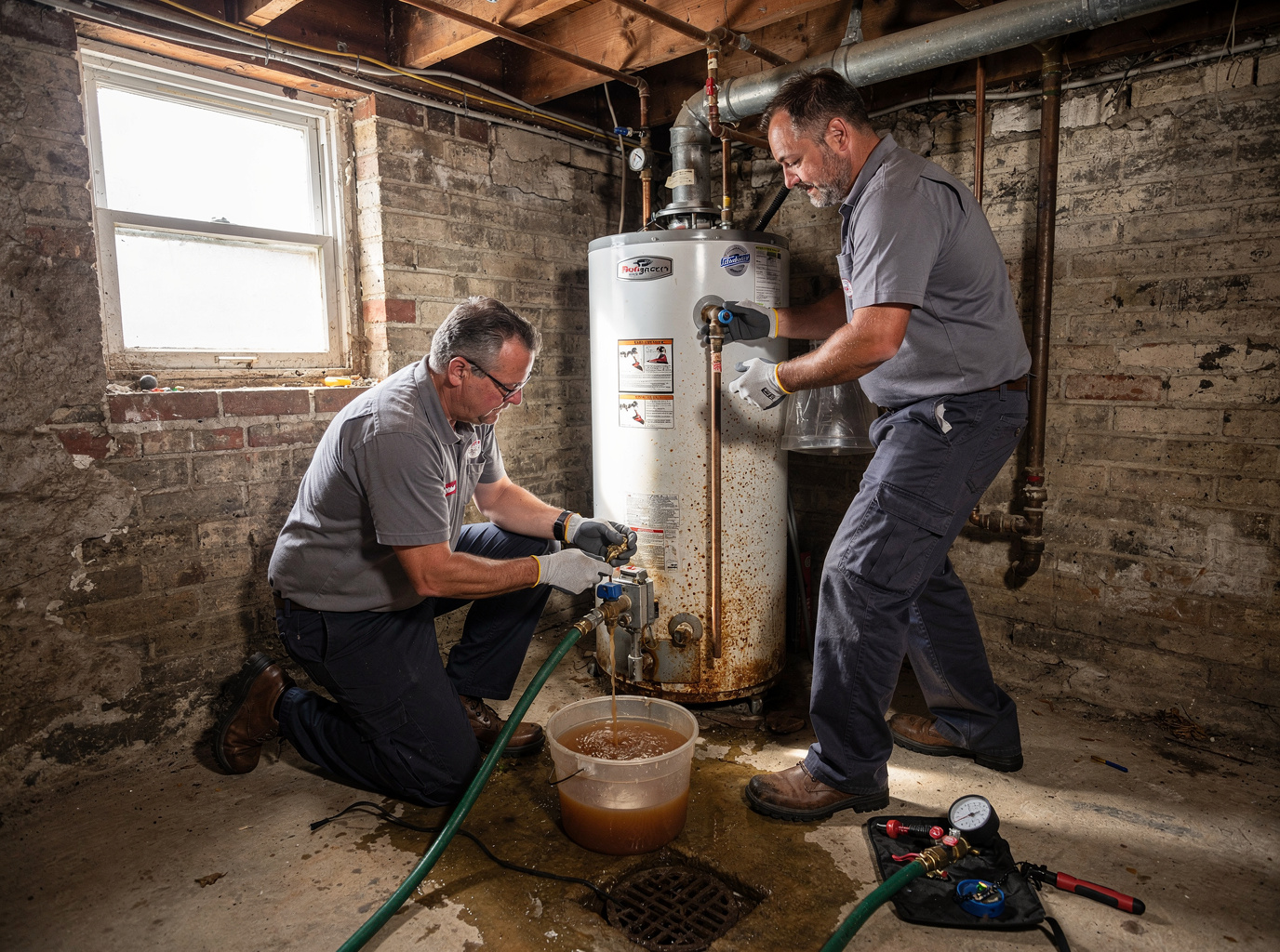 Flushing Sediment From Water Heaters in Older Annapolis Homes